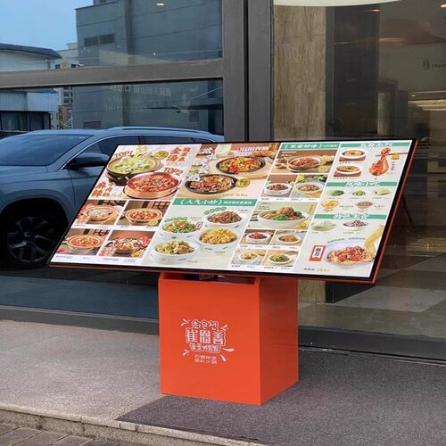 餐饮招牌led灯箱广告牌宣传摆摊立式落地式发光展架点餐台菜谱架