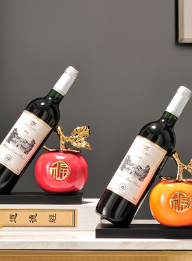 新中式客厅电视柜酒柜装饰品葡萄酒架红酒架摆件轻奢高档高端大气
