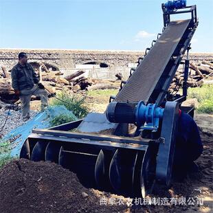移动式沙石装车机沙堆扒料机储煤场煤堆取料机农友牌石子输送机