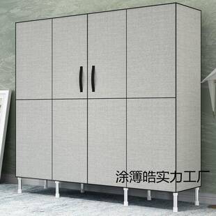 简易衣柜收纳柜卧室实用钢管组装简约双人室内布艺收纳家具柜子