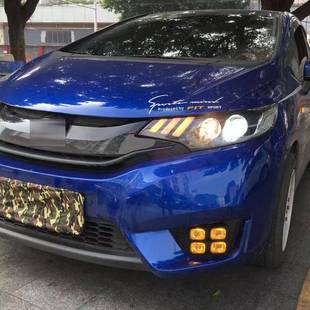 适用于14 15年HDFIT飞度或Jazz带黄双色日间行车灯专车专用