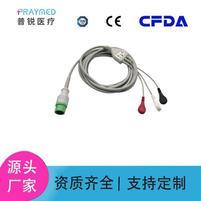 兼容科曼心电导联线C50/60STAR8000E监护仪通用12针3导5导