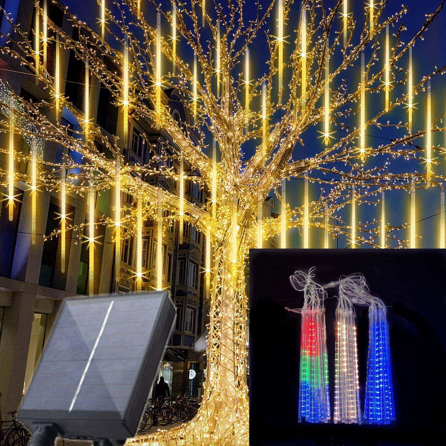 太阳能流星雨led灯圣诞庭院树灯万圣景观灯串七彩灯户外防水装饰,节庆用品/礼品,新娘配件,淘宝优惠券,粉丝福利购,淘宝优惠卷