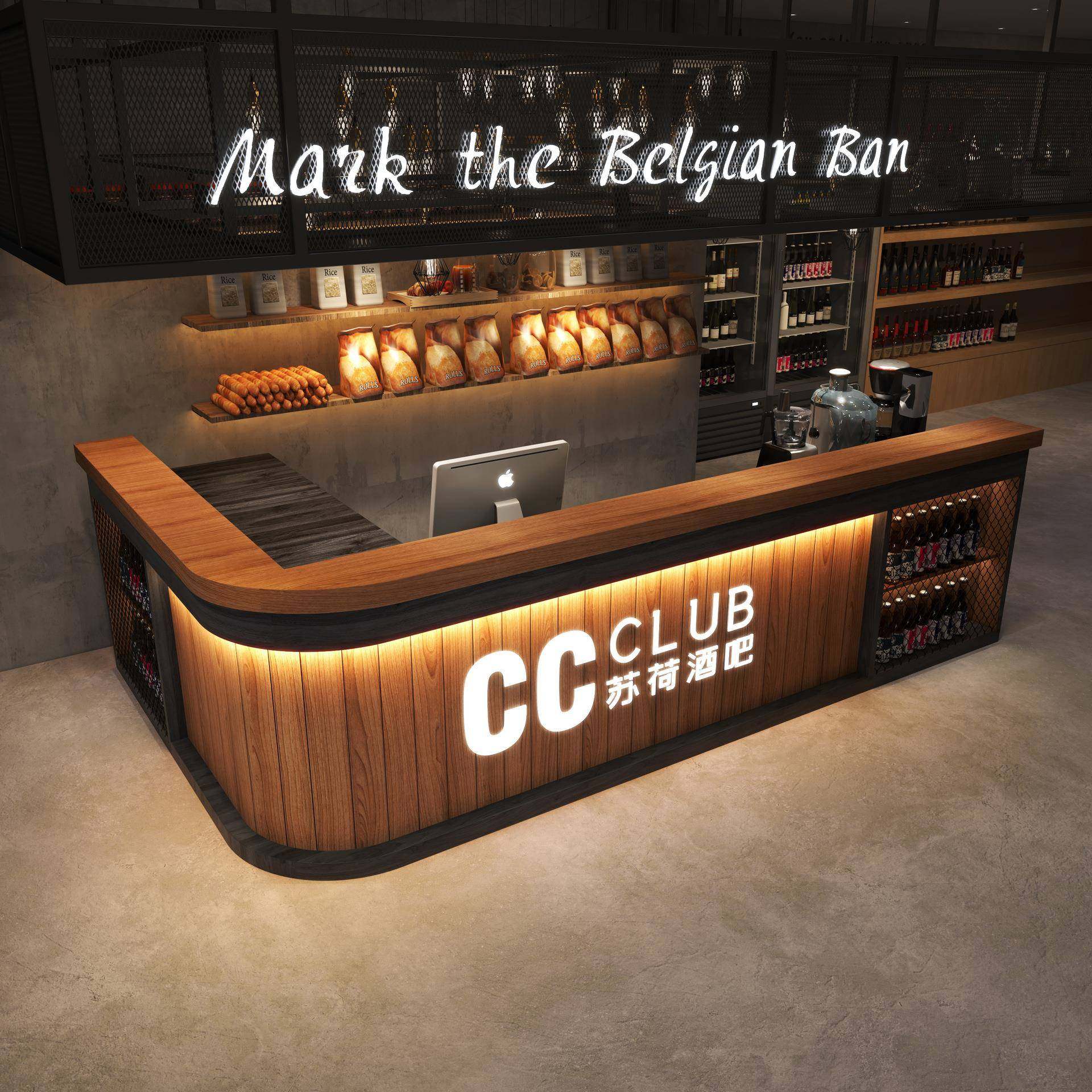 复古工业风酒吧烧烤店收银台吧台前台圆拐转角奶茶店商用弧形吧台,机械设备,其他机械设备,淘宝优惠券,粉丝福利购,淘宝优惠卷