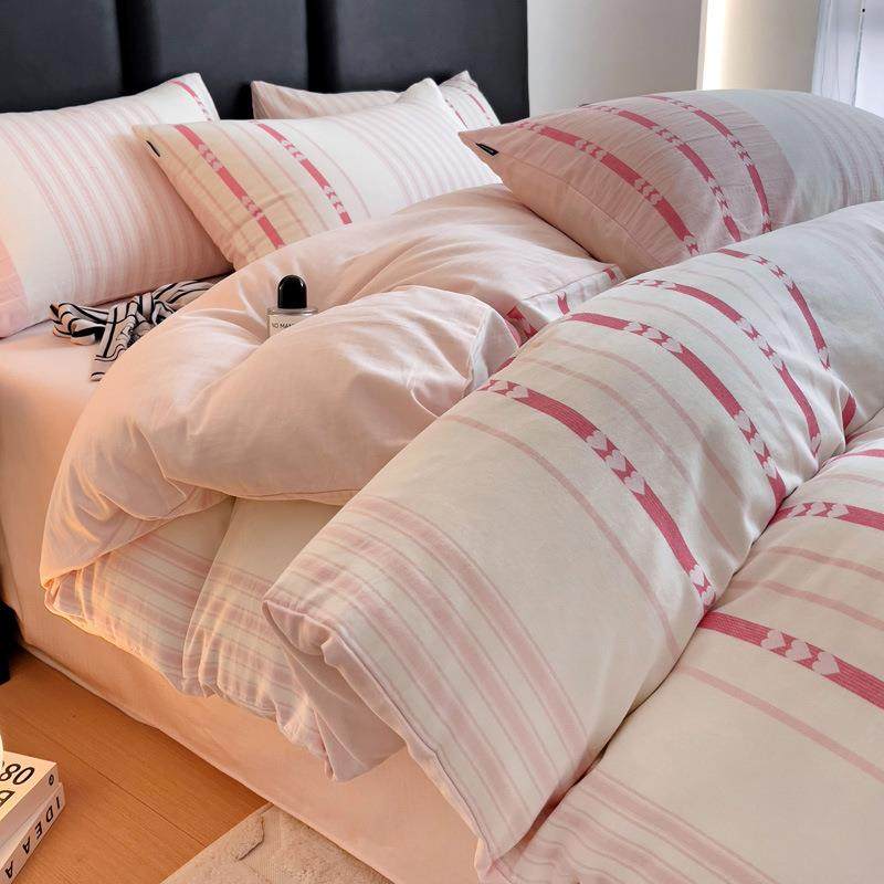 A类全棉双面色织提花床上四件套秋冬纯棉家用床单粉色被套床笠款,机械设备,其他机械设备,淘宝优惠券,粉丝福利购,淘宝优惠卷