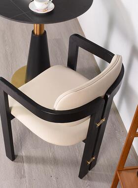 新中宿式实木软餐SMX8079椅售楼处洽谈桌椅包酒店会民所商务大堂