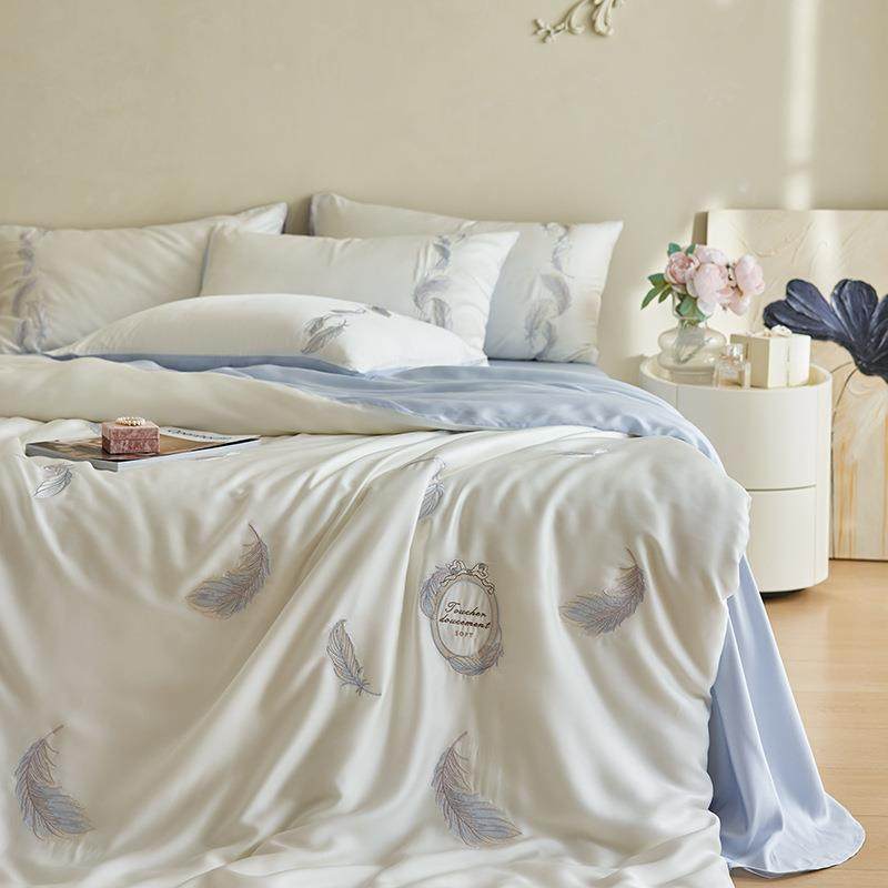 A类高档100支天丝四件套夏季刺绣少女冰丝床单被套三件套床上用品,3C数码配件,其它配件,淘宝优惠券,粉丝福利购,淘宝优惠卷