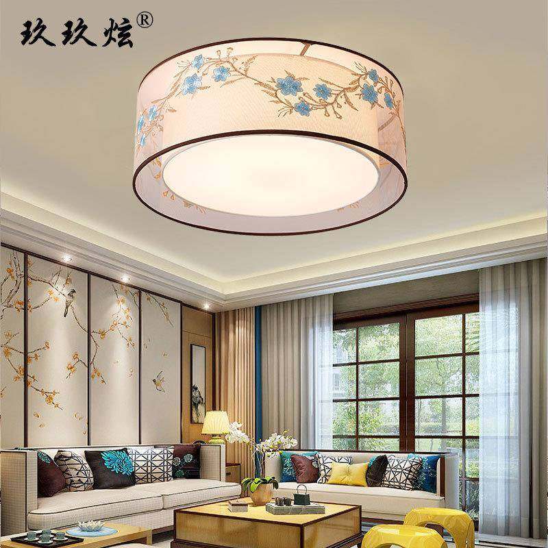 新中式吸顶灯饰中国风现代简约led卧室温馨创意客房书房圆形灯具,3C数码配件,其它配件,淘宝优惠券,粉丝福利购,淘宝优惠卷