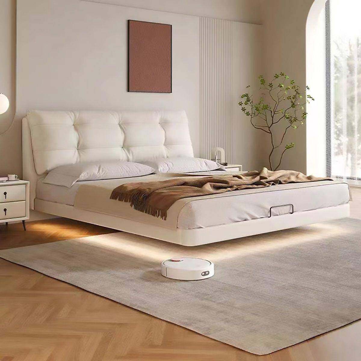 法式奶油风悬浮床主卧双人轻奢1.8米现代简约小户型软包床悬空床,农用物资,其他肥料,淘宝优惠券,粉丝福利购,淘宝优惠卷