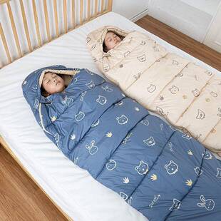 中小大儿童加厚婴儿纯棉睡被宝宝睡袋秋冬款冬季6到12岁3-6岁四季