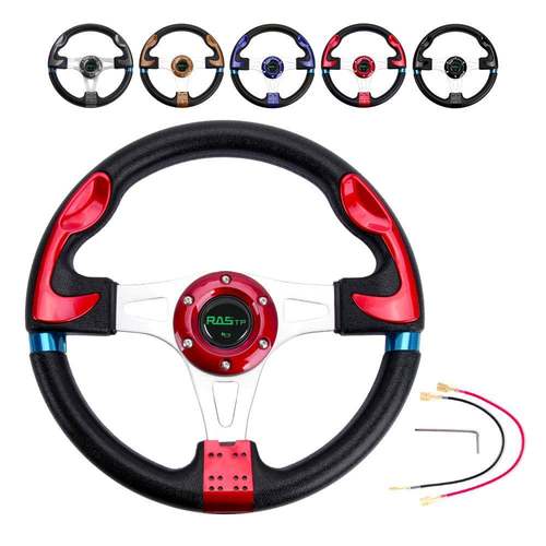 汽车改装配件PU方向盘赛车竞技游戏卡丁车转向盘13英寸320mm