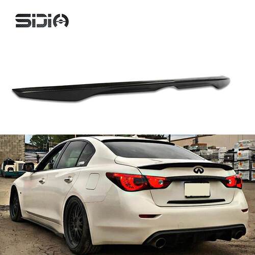 适用于14款英菲尼迪Q50/Q50LJP款日版碳纤维尾翼扰流板出口品质