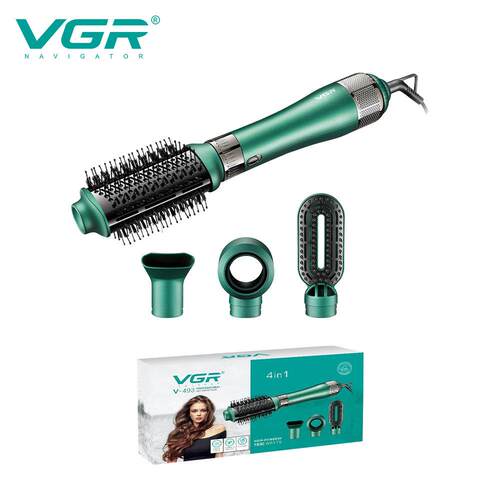 VGR493新款四合一家用卷直发梳多功能干湿两用热风梳电吹风