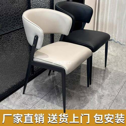 家用工厂客厅厨房酒店餐厅网红悬浮椅意式法式靠背餐椅