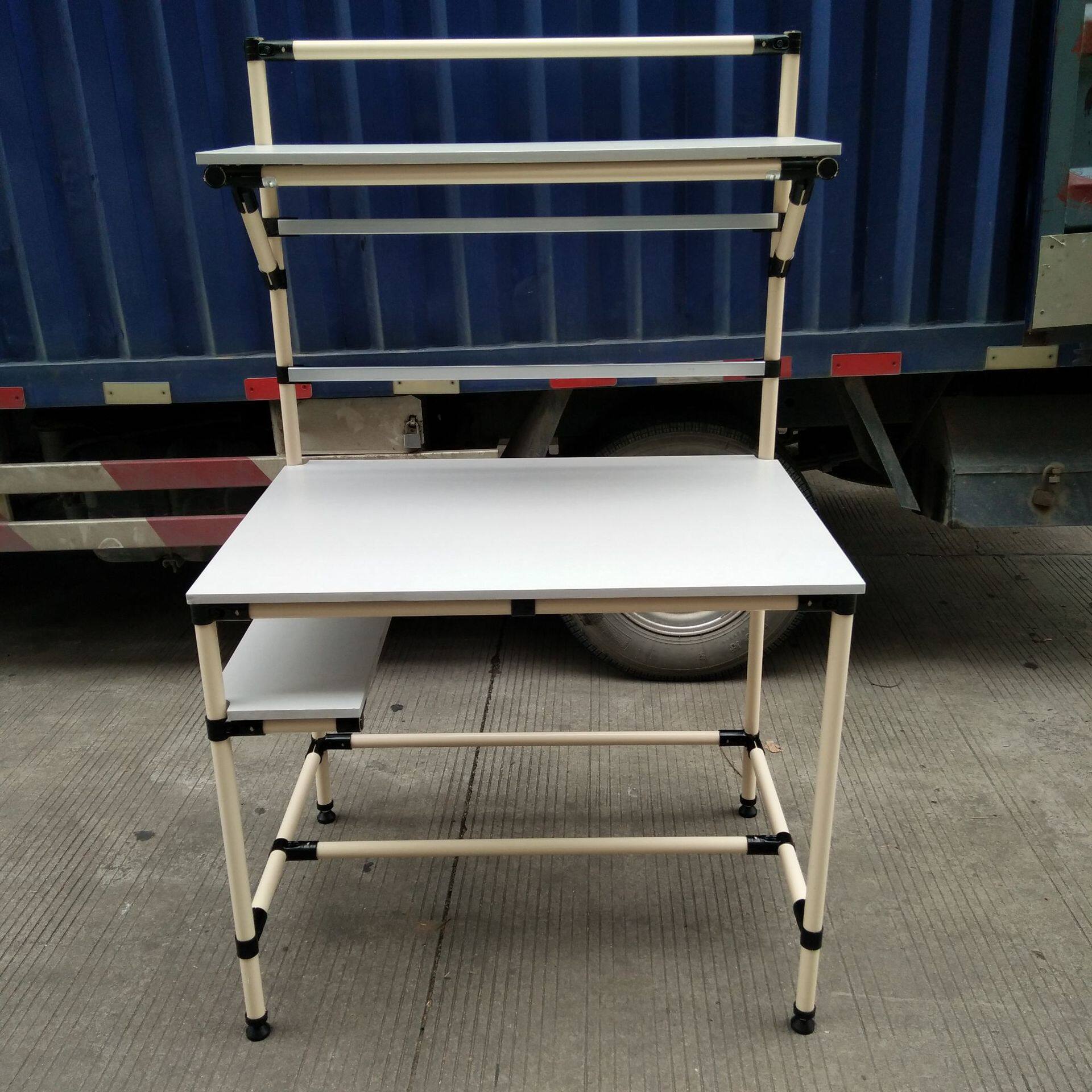 精益管防静电工作台操作台车间流水线装配台带灯厂家直销包邮促销