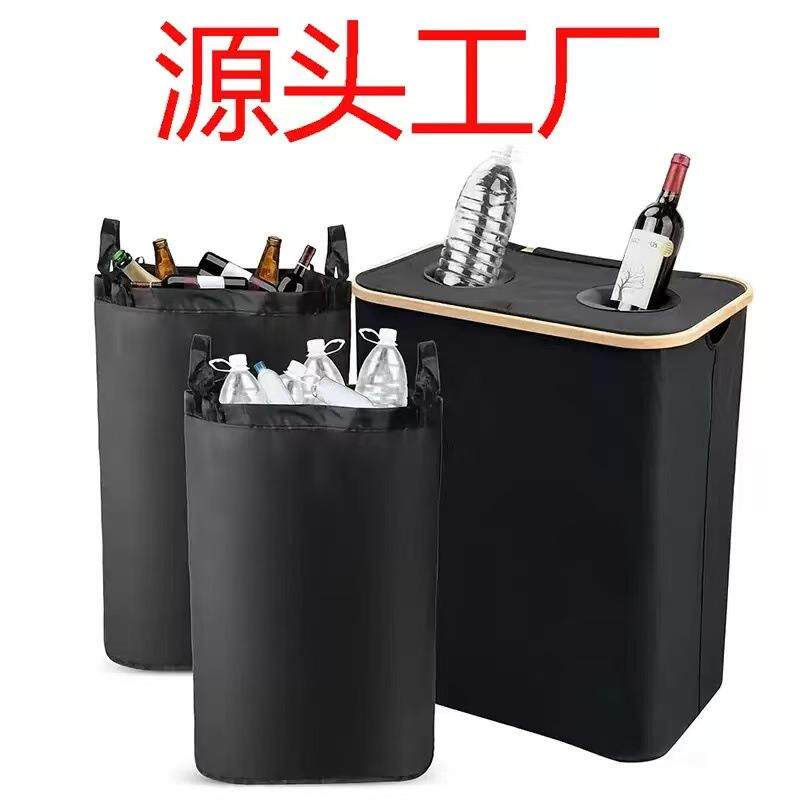 收纳蓝热卖160L竹制家用脏衣篮可折叠瓶子收集器大容量厂