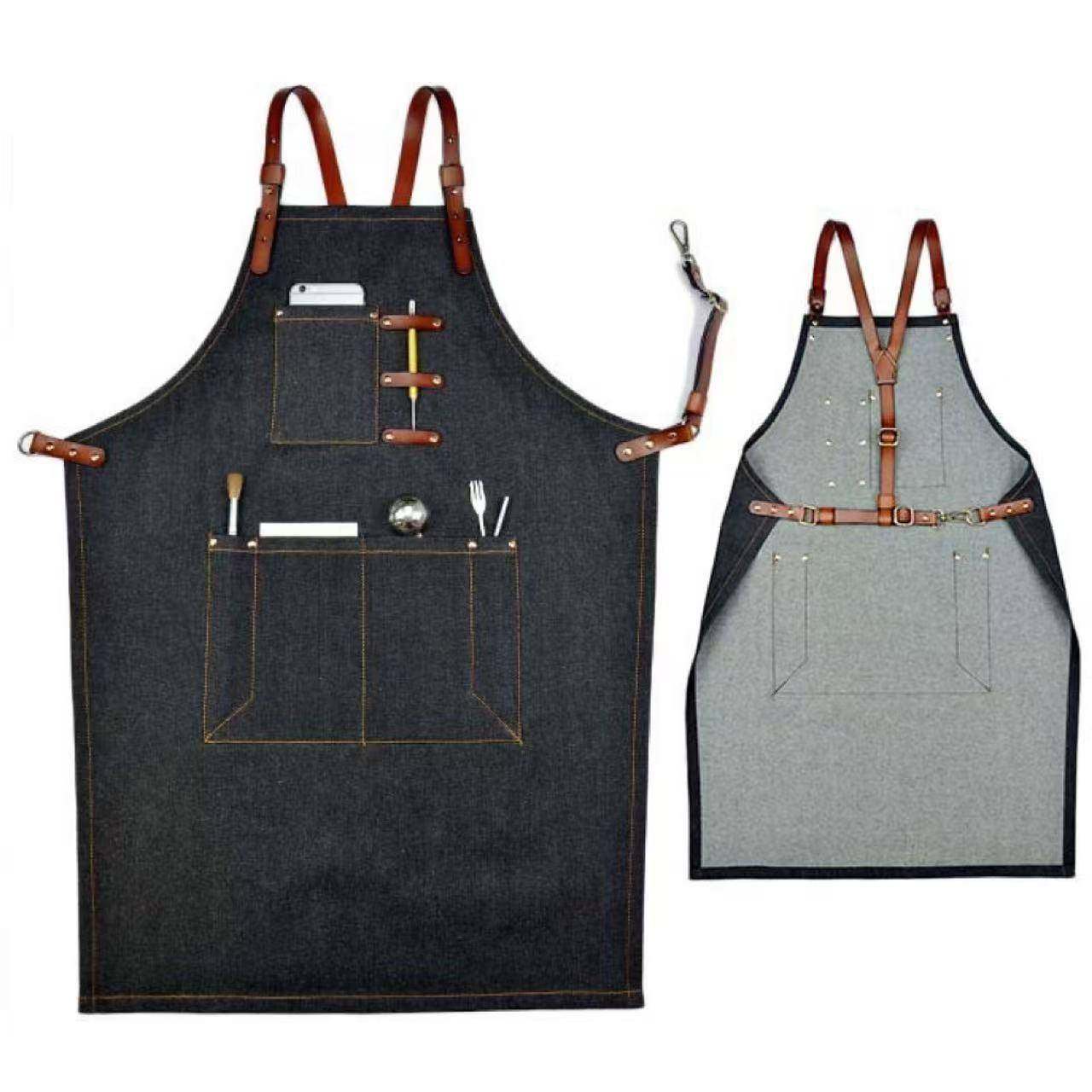 定制供应深灰深黑全身餐饮面包店帆布真皮围裙定制logo,节庆用品/礼品,新娘配件,淘宝优惠券,粉丝福利购,淘宝优惠卷