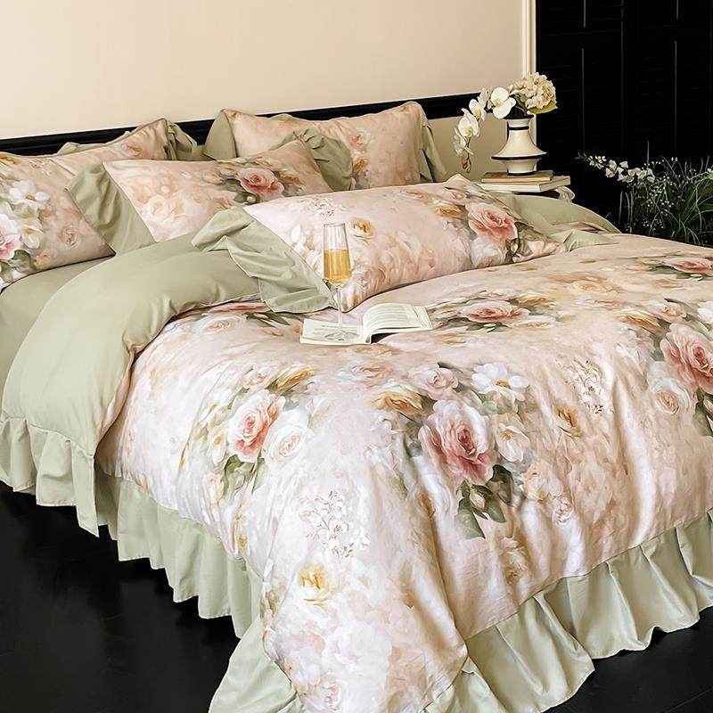长绒棉纯棉磨毛床上四件套100全棉轻奢高级床品花被套床单人床笠,农用物资,其他肥料,淘宝优惠券,粉丝福利购,淘宝优惠卷