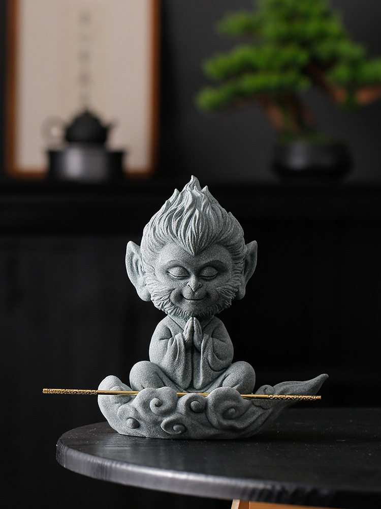 创意齐天大圣孙悟空茶宠茶玩摆件国潮风猴子鱼缸造景客厅桌面装饰