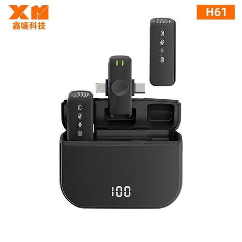 外贸款无线领夹麦克风平果T-ypec通用接头直播视频降噪收音小话筒