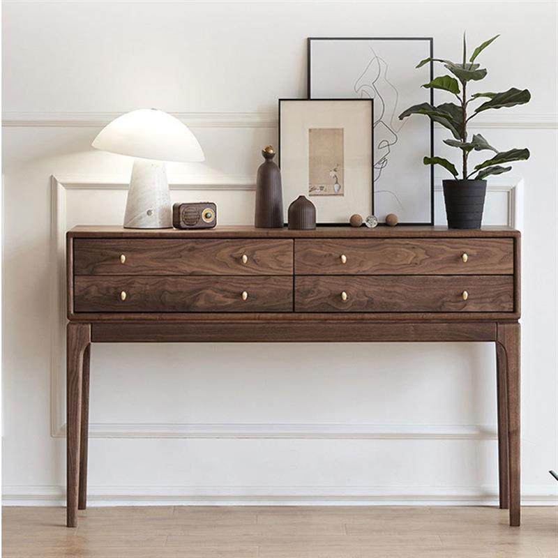 全实木黑胡桃木极简玄关桌储物柜过道餐边柜长条几案几高脚置物柜,电子元器件市场,其它元器件,淘宝优惠券,粉丝福利购,淘宝优惠卷