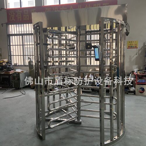 电动全高旋转栅栏门智能刷卡旋转式单向门防止外来人员闯入通行