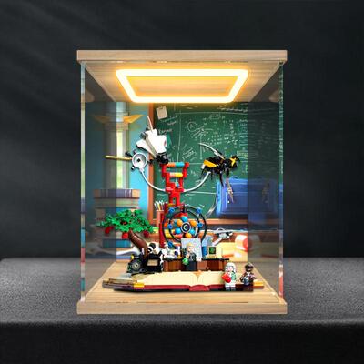 适用创意IDEAS系列21355知识就是力量积木模型亚克力回灯款收纳盒