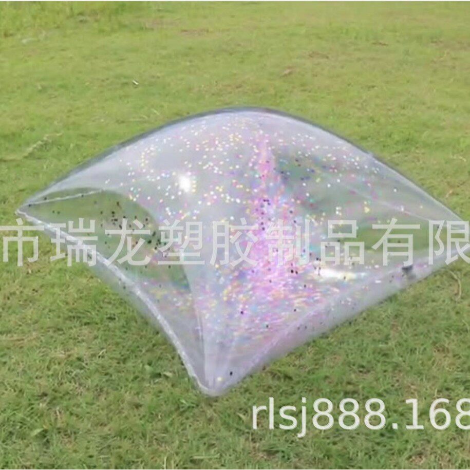 厂家PVC高透明方形充气抱枕空气枕芯汽车用创意趴睡枕头腰靠