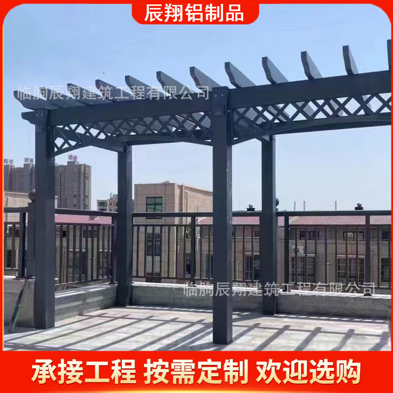 厂家承建铝合金葡萄架户外庭院长廊植物简易廊架阳台爬藤花架子