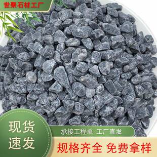 753黑色砾石深灰色式水洗石日铺路枯山水造景小林石园子石头