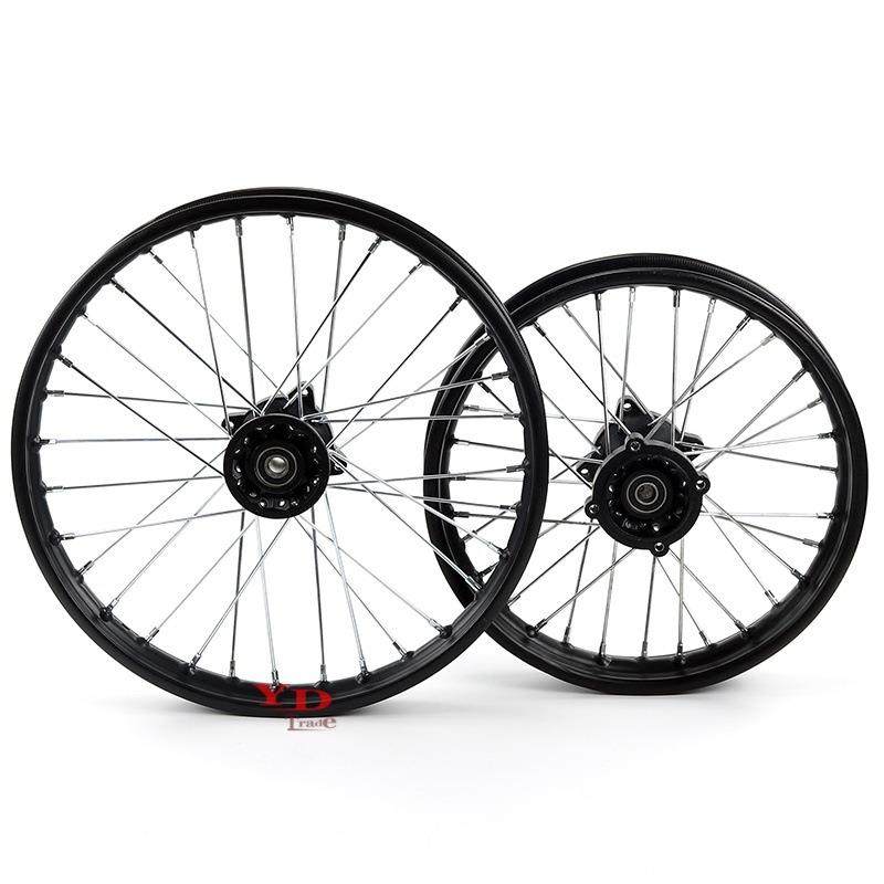 越野摩托车芯配件1.4014x寸前轮圈鼓轮毂1.x812寸，14512寸后钢圈