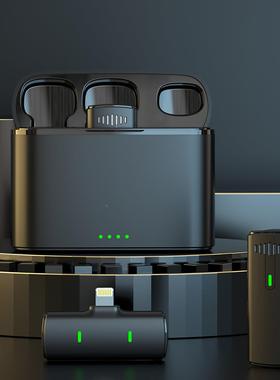 新电款无线领夹麦风K1自带克充仓2.4G高清740050拾音降噪户外直播