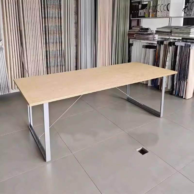 长方形洋桦店木工作台海板办休公桌jz-02280大板桌子客厅咖啡闲桌