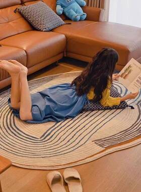 一曲流觞异形地毯客202厅级5新款茶几垫轻奢OJC高卧床边易打室理