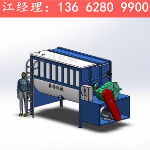 大型豆渣烘干搅拌机肽藻粉低速搅拌机江西345立方卧式搅拌机