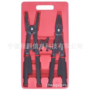 2件套16英寸卡簧钳套装内卡外卡环钳直口弯口可换头挡圈钳组套