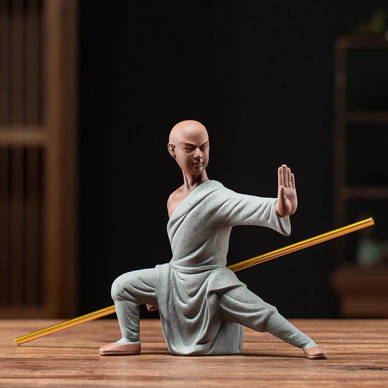 功夫小子陶瓷紫砂摆件中华武术少林武僧人物办公室装饰品家居摆件,机械设备,其他机械设备,淘宝优惠券,粉丝福利购,淘宝优惠卷