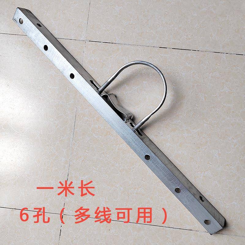 电杆横担160抱箍引线器拉线穿管器热镀锌角铁1米长2线4线瓷瓶支架