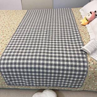 大尺寸双面纯棉床盖全棉学生宿舍家用床垫可机洗床单夹棉可铺沙发