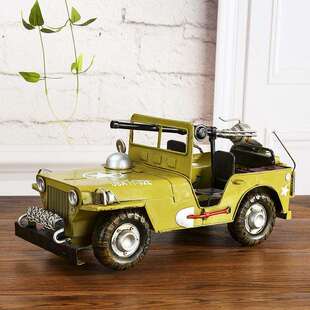 威利斯吉普车模型铁皮汽车模型创意家居工艺品摆件687
