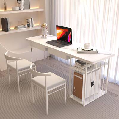 岩板双人长条桌子书桌窄款写字台阳台卧室沙发后电脑桌工作台办公