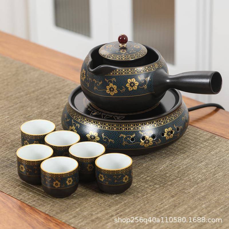 蒸煮茶壶电陶炉加热陶瓷烧水壶家用陶壶茶具自动小型煮茶器台式炉