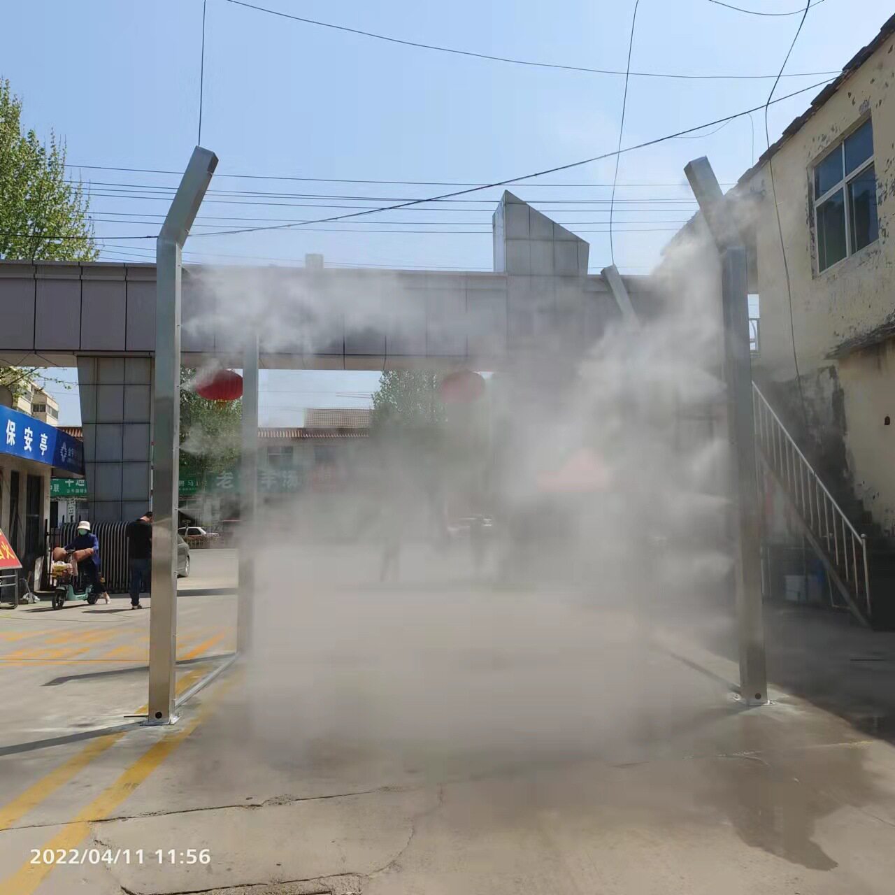 养殖场车辆消毒通道高速路口车辆防疫消毒通道全自动消杀设备