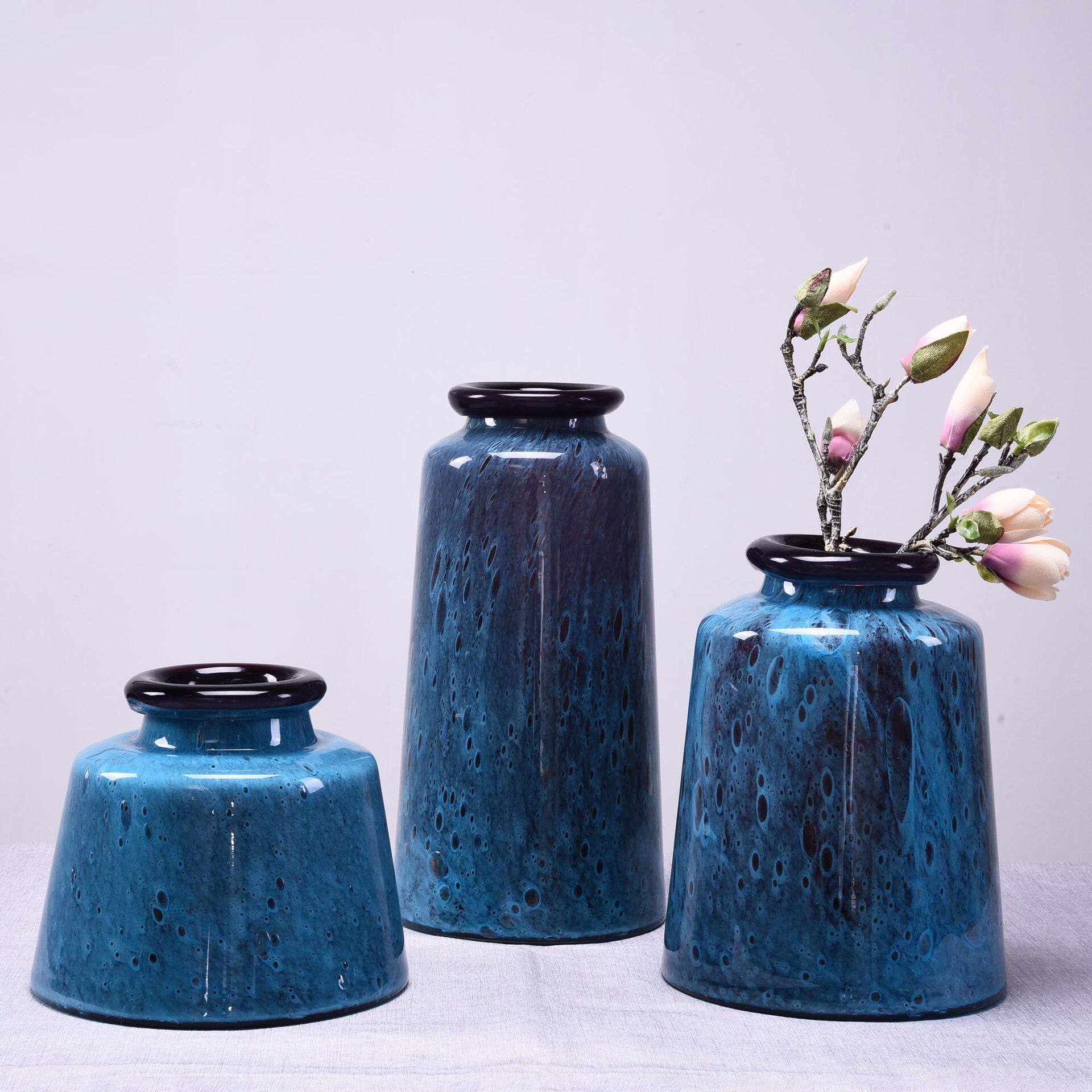 厂家直销新中式落地花瓶工艺品摆件软装样板房家居工艺品