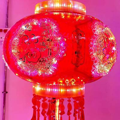 七大彩EDL旋转亚灯笼克力硬壳新款国庆春节阳台LOX门口乔迁