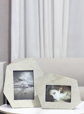 现代约高级感马毛相框艺术装简饰画摆件客厅卧柜室1971视家电居装