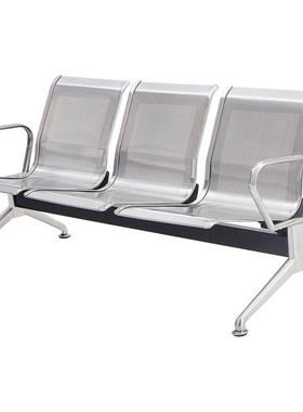 锈304不钢场机椅排椅39518三人位公共候椅车银行等候椅医院候诊椅