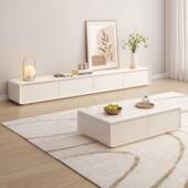 烤奶油实风木电柜钢漆琴烤见描述漆新款 现代简约家用落地储物电视