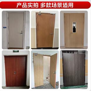 钢木防火木质防火门开带视母窗防火隔烟门字门对门商场防火门定安