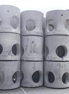 水泥检查井座圆形钢筋混土预制成品污水井筒双ADF孔凝雨方井沉泥